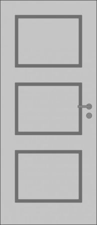 Preview: Innentür mit Zarge - moderne Füllungstür Amrum 3 KS - Weißlack