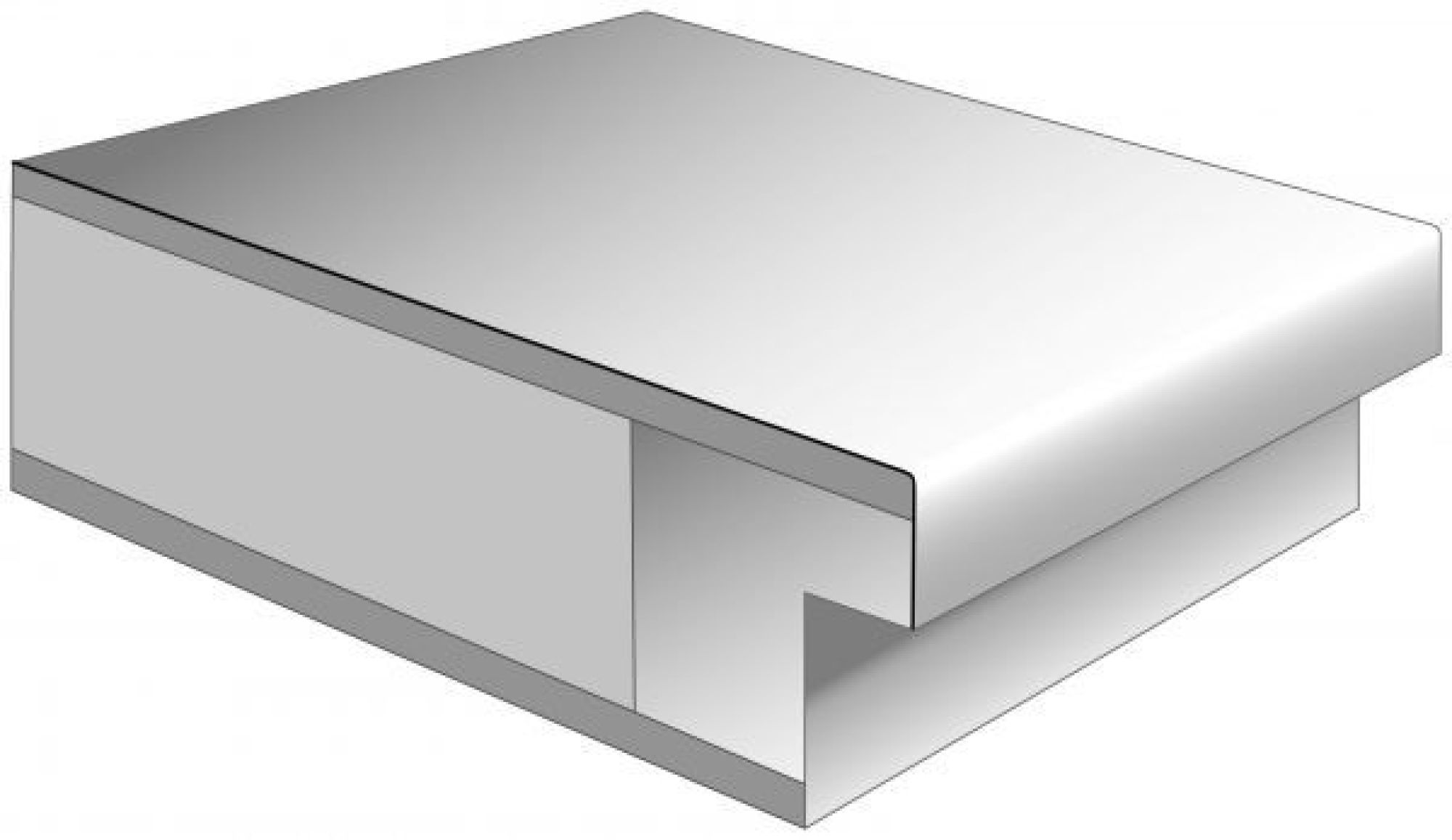 Designkante eckig kleiner Radius