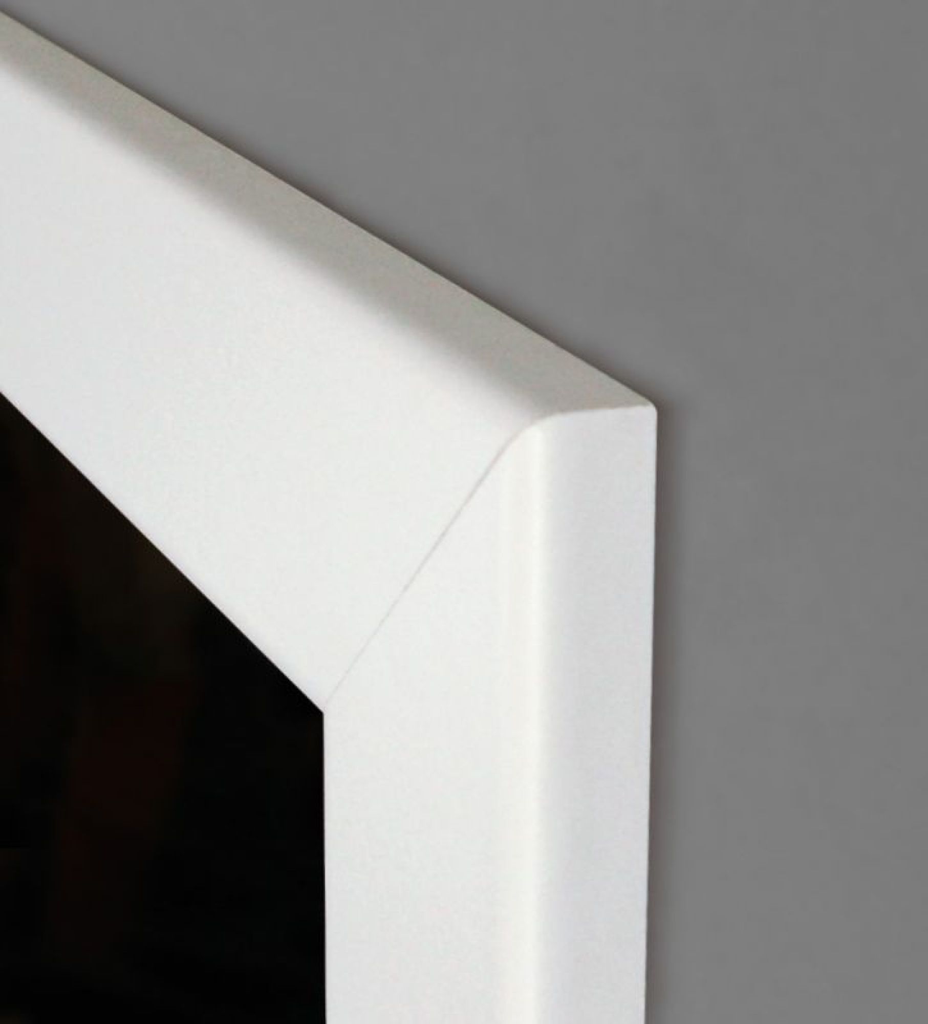 Ganzglastür Satinato Milchglas mit Zarge Weißlack CPL 9010 Rundkante Beschlagsgarnitur