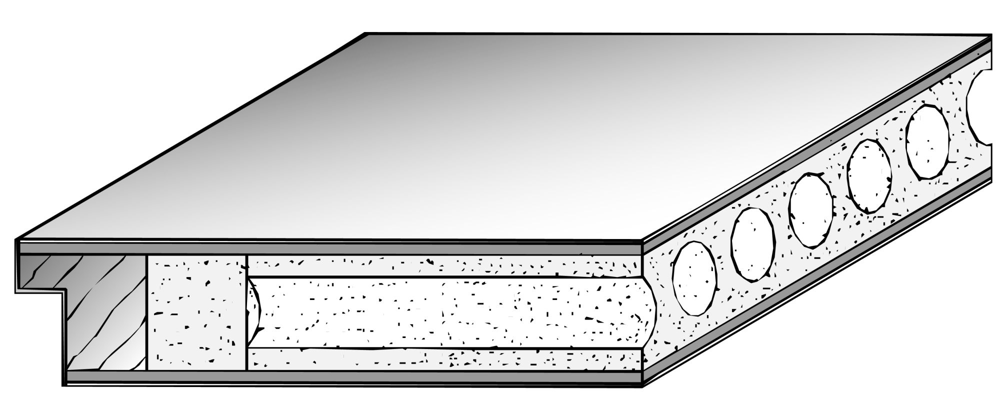 Doppelflügeltür CPL Weißlack mit Zarge Rundkante, Röhrenspanplatte